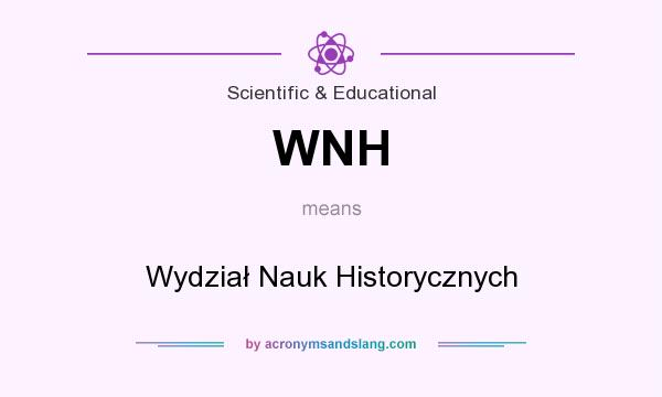 What does WNH mean? It stands for Wydział Nauk Historycznych