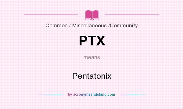 What does PTX mean? It stands for Pentatonix