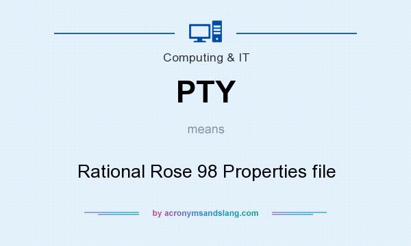 What does PTY mean? It stands for Rational Rose 98 Properties file
