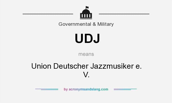 What does UDJ mean? It stands for Union Deutscher Jazzmusiker e. V.