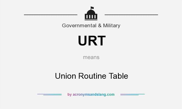 What does URT mean? It stands for Union Routine Table