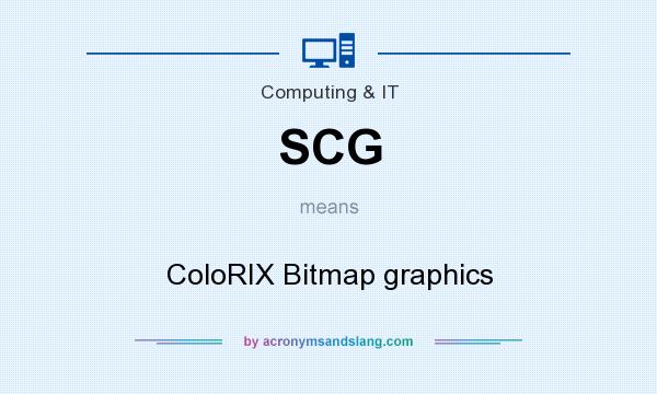 What does SCG mean? It stands for ColoRIX Bitmap graphics