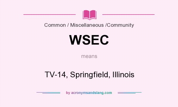 What does WSEC mean? It stands for TV-14, Springfield, Illinois