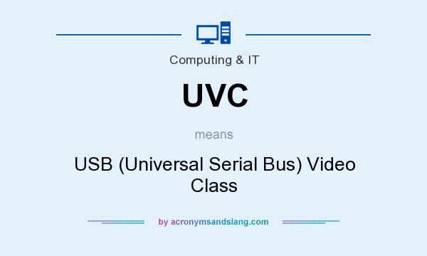 What does UVC mean? It stands for USB (Universal Serial Bus) Video Class