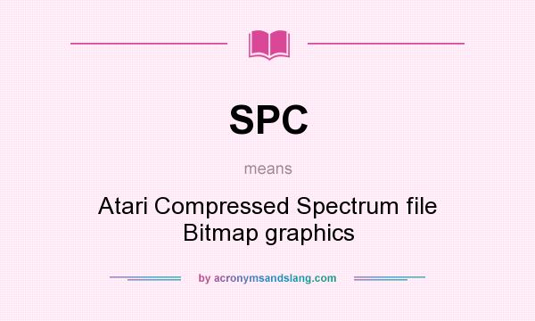 What does SPC mean? It stands for Atari Compressed Spectrum file Bitmap graphics