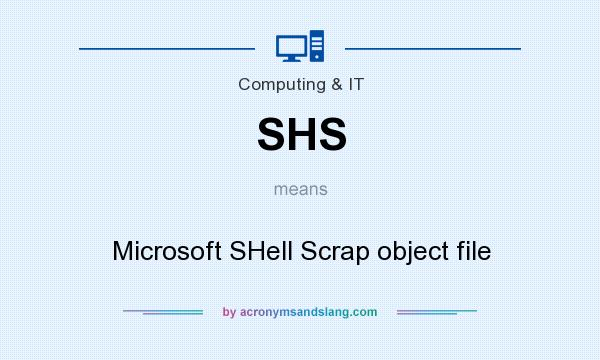 What does SHS mean? It stands for Microsoft SHell Scrap object file