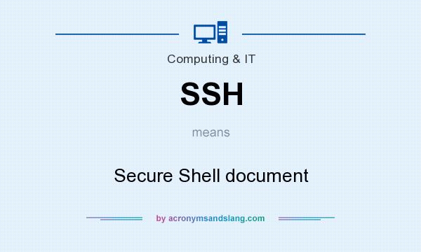 What does SSH mean? It stands for Secure Shell document