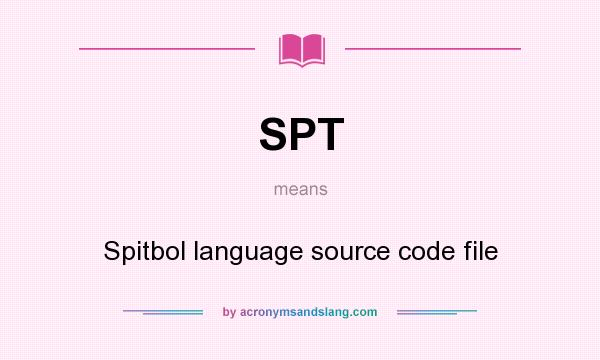 What does SPT mean? It stands for Spitbol language source code file
