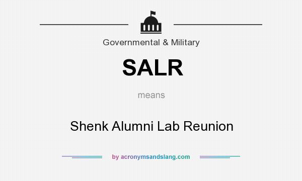 What does SALR mean? It stands for Shenk Alumni Lab Reunion