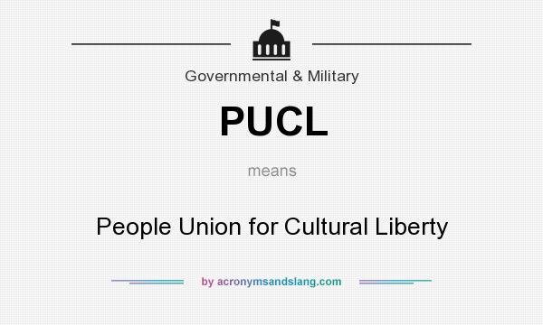 What does PUCL mean? It stands for People Union for Cultural Liberty
