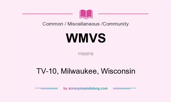 What does WMVS mean? It stands for TV-10, Milwaukee, Wisconsin