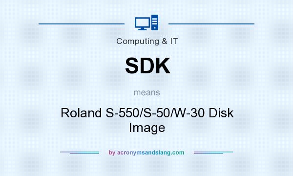 What does SDK mean? It stands for Roland S-550/S-50/W-30 Disk Image