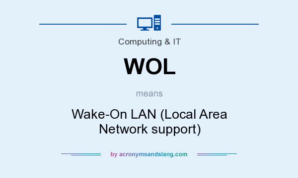 What does WOL mean? It stands for Wake-On LAN (Local Area Network support)