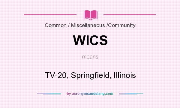 What does WICS mean? It stands for TV-20, Springfield, Illinois