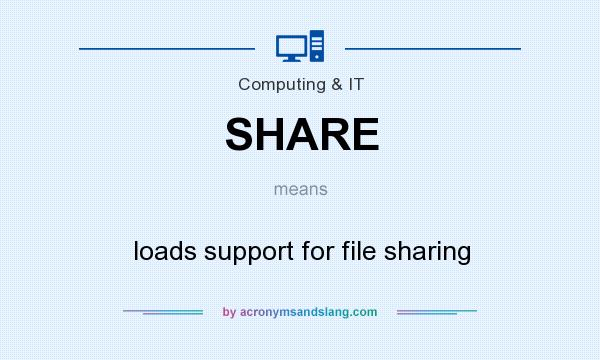 What does SHARE mean? It stands for loads support for file sharing