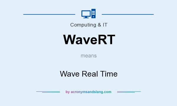 What does WaveRT mean? It stands for Wave Real Time