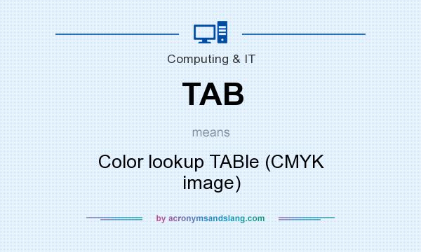 What does TAB mean? It stands for Color lookup TABle (CMYK image)