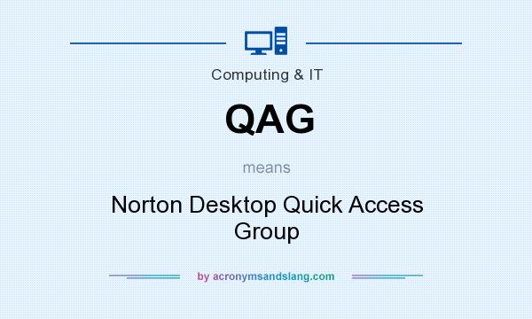 What does QAG mean? It stands for Norton Desktop Quick Access Group