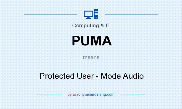 What does PUMA mean? It stands for Protected User - Mode Audio