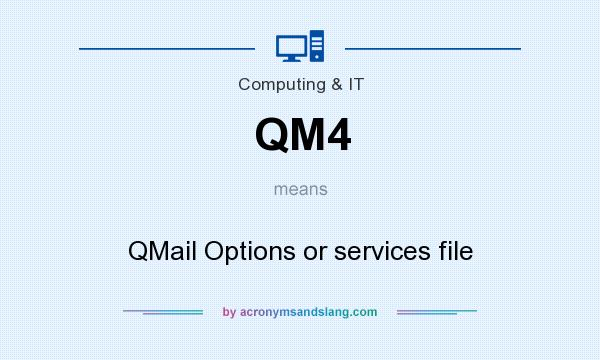 What does QM4 mean? It stands for QMail Options or services file