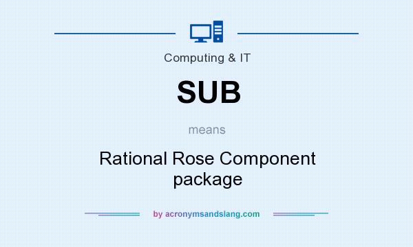 What does SUB mean? It stands for Rational Rose Component package