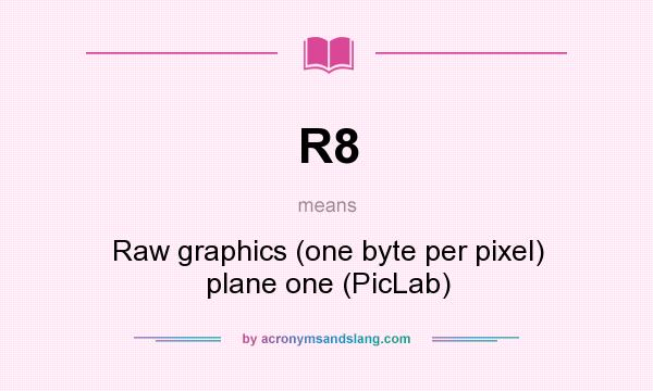 What does R8 mean? It stands for Raw graphics (one byte per pixel) plane one (PicLab)