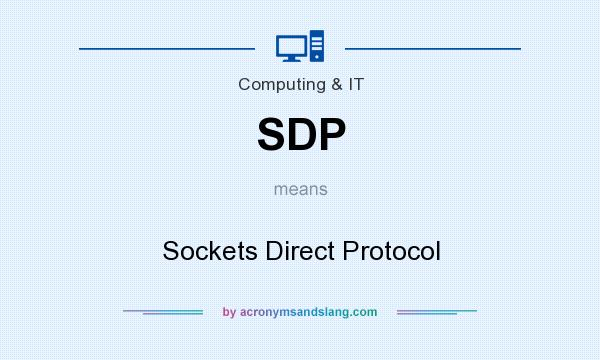 What does SDP mean? It stands for Sockets Direct Protocol