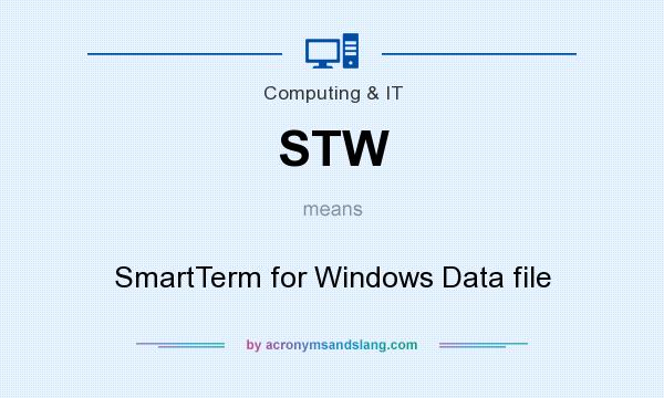 What does STW mean? It stands for SmartTerm for Windows Data file