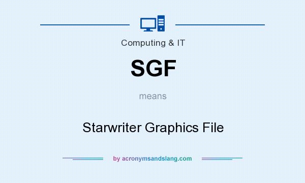 What does SGF mean? It stands for Starwriter Graphics File
