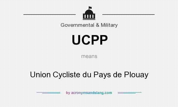 What does UCPP mean? It stands for Union Cycliste du Pays de Plouay