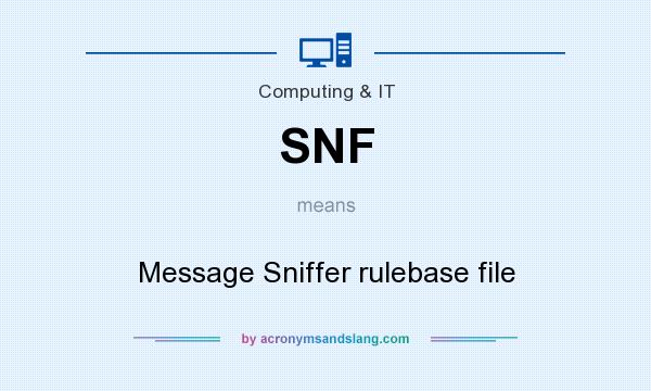 What does SNF mean? It stands for Message Sniffer rulebase file