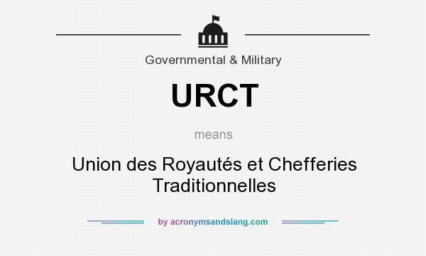 What does URCT mean? It stands for Union des Royautés et Chefferies Traditionnelles