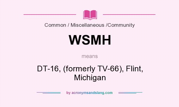 What does WSMH mean? It stands for DT-16, (formerly TV-66), Flint, Michigan
