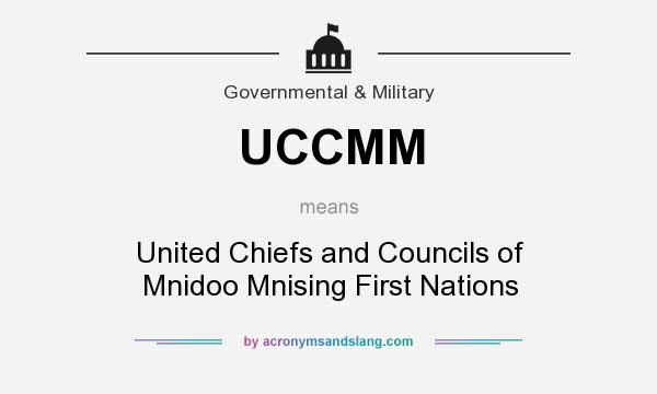What does UCCMM mean? It stands for United Chiefs and Councils of Mnidoo Mnising First Nations