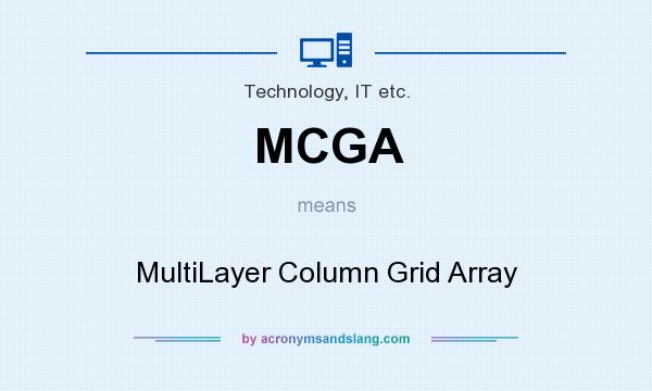 What does MCGA mean? It stands for MultiLayer Column Grid Array