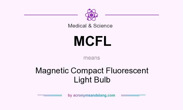 What does MCFL mean? It stands for Magnetic Compact Fluorescent Light Bulb