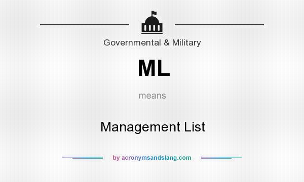 What does ML mean? It stands for Management List