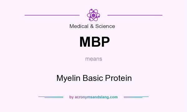 What does MBP mean? It stands for Myelin Basic Protein