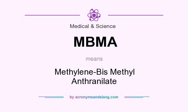 What does MBMA mean? It stands for Methylene-Bis Methyl Anthranilate