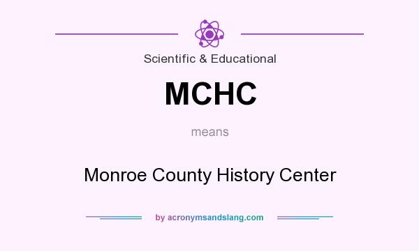 What does MCHC mean? It stands for Monroe County History Center