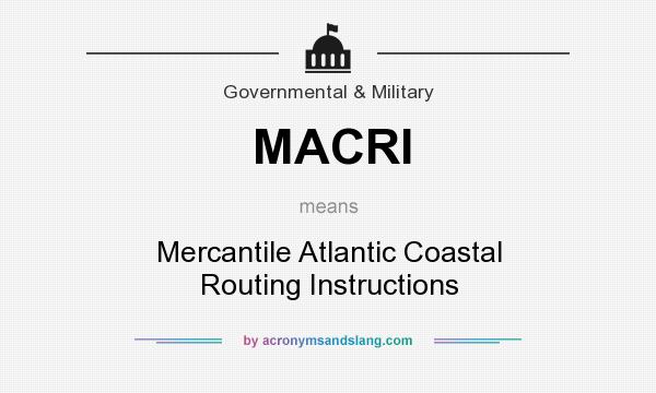 What does MACRI mean? It stands for Mercantile Atlantic Coastal Routing Instructions