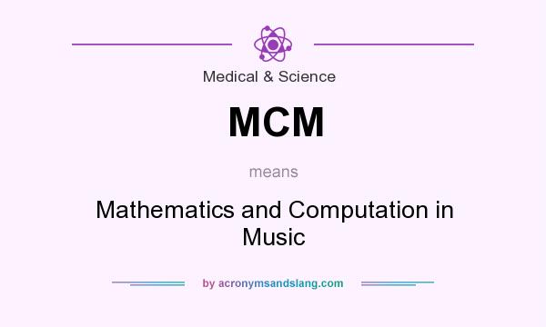 What does MCM mean? It stands for Mathematics and Computation in Music