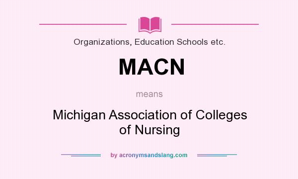 What does MACN mean? It stands for Michigan Association of Colleges of Nursing