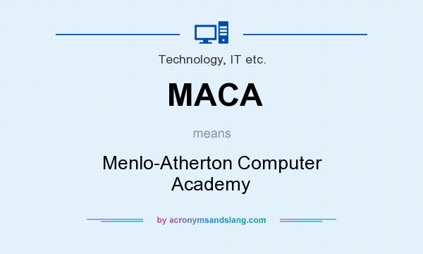 What does MACA mean? It stands for Menlo-Atherton Computer Academy