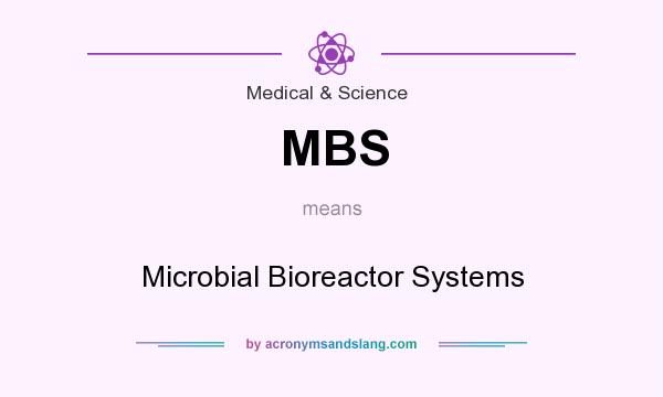 What does MBS mean? It stands for Microbial Bioreactor Systems