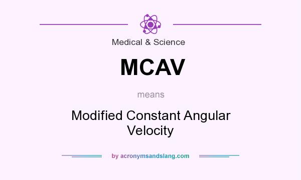 What does MCAV mean? It stands for Modified Constant Angular Velocity