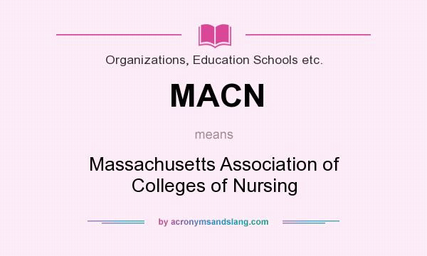 What does MACN mean? It stands for Massachusetts Association of Colleges of Nursing