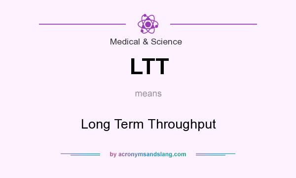 What does LTT mean? It stands for Long Term Throughput