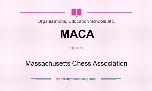 What does MACA mean? It stands for Massachusetts Chess Association