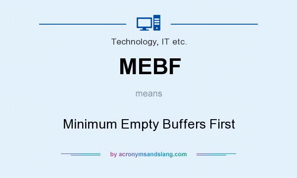 What does MEBF mean? It stands for Minimum Empty Buffers First